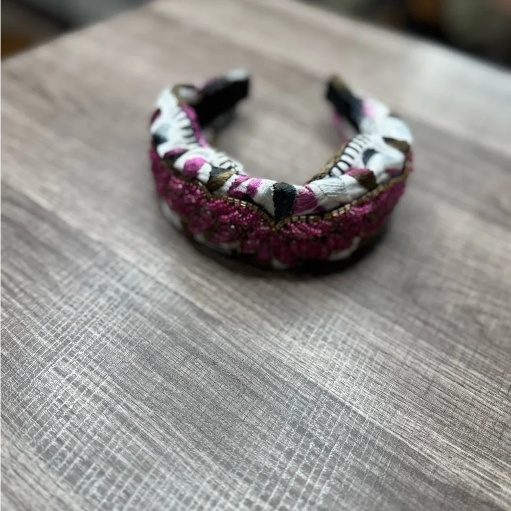 Stylish Pink and White Headband